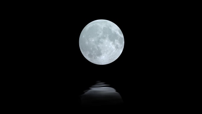 水上月亮循环透明背景