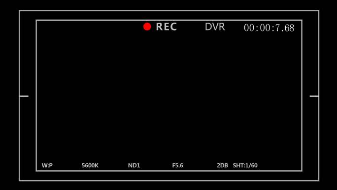 拍摄界面VCR视频取景框透明通道素材