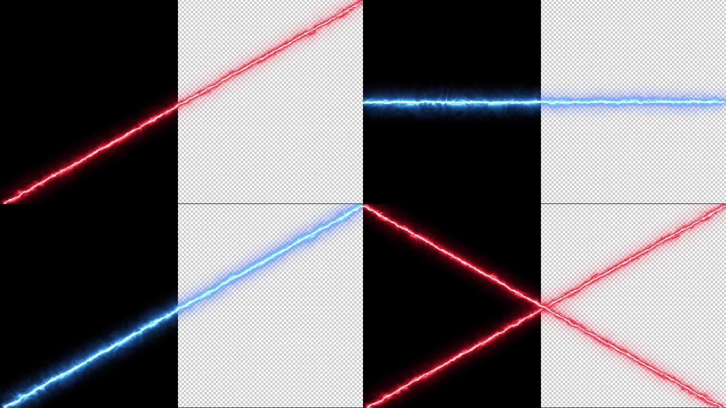 蓝红双屏视频分割线带通道视频