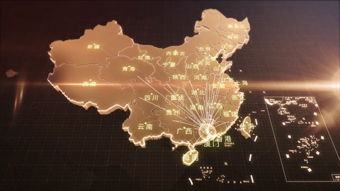 中国地图(覆盖全国)AE模板02