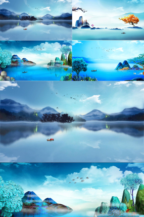 牡丹花瓣舞台喜庆背景循环l9下载4k蓝色星空l297下载抽象几何流光背景