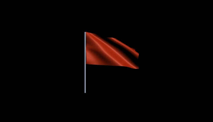 飘扬的红旗透明图层