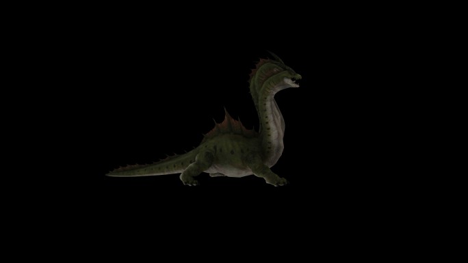 多头蛇恐龙奔跑走路动画(5)