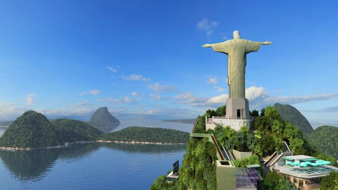 巴西里约热内卢基督像三维动画漫游