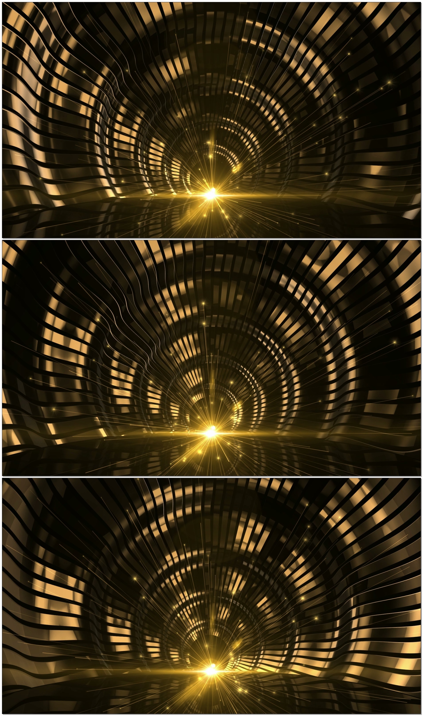 金色隧道穿梭背景视频素材