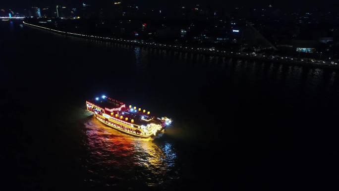 珠江夜景夜游珠江船