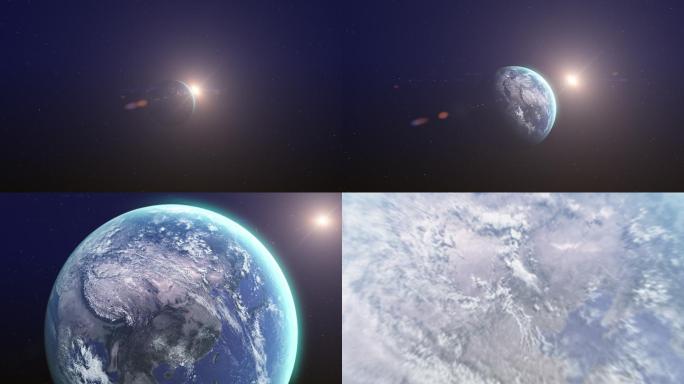 【视频】4k大气宇宙地球穿云
