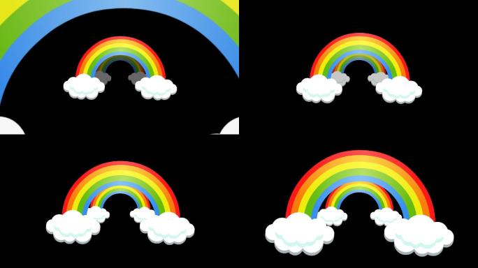 卡通彩虹推进循环通道
