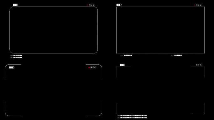 4K8组VCR摄像机REC制取景框安全框