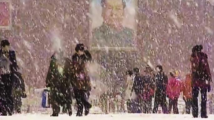 北京天安门下雪6070年代