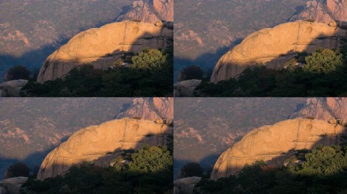 日照五莲山秋日山峰日光