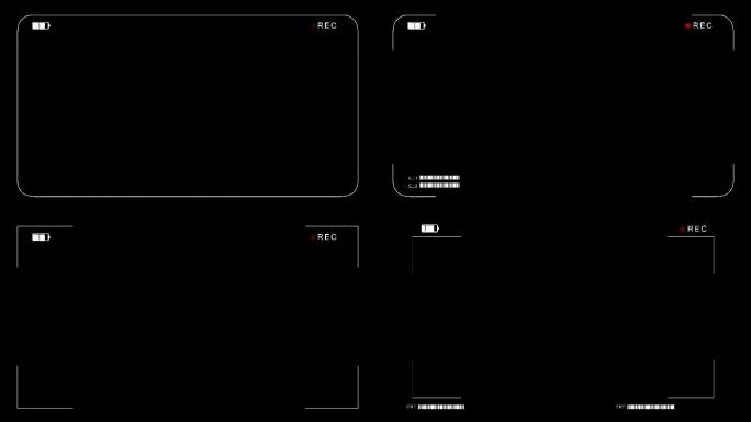 4K7组VCR摄像机REC制取景框安全框