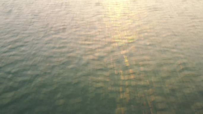 4K俯视海面波涛、海上日出（长镜头）原创