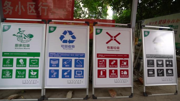 上海垃圾分类标识牌