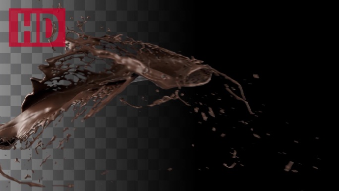飞溅的咖啡巧克力液体