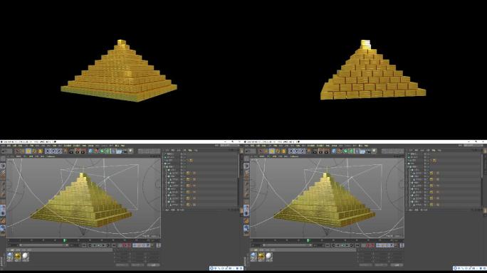 黄金金装投资金山金块cg工程金山模型