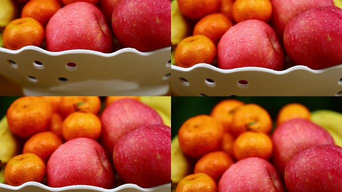 水果视频苹果橘子香蕉细节拍摄