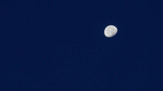 4K黎明前的月亮