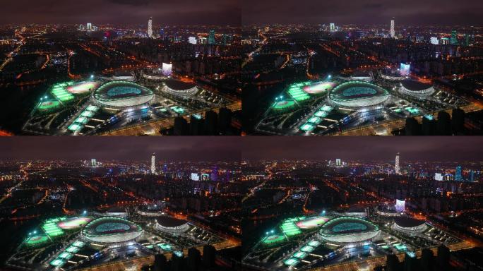 城市夜景大范围延时摄影-4K