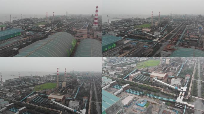 4K原素材-上海重工业区景观宝武宝钢