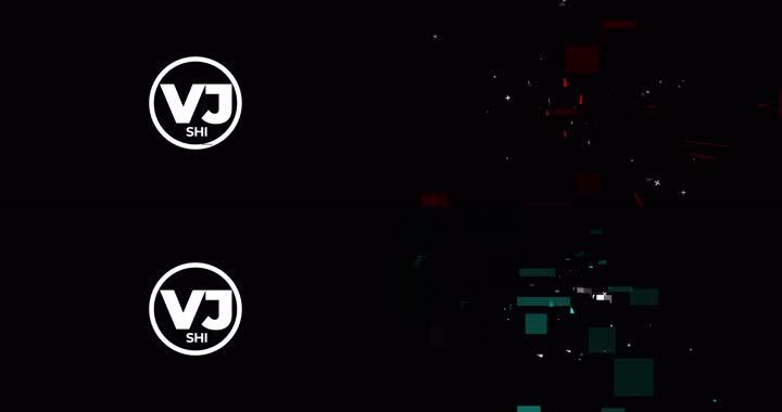 Glitch数字故障标志pr片头模板