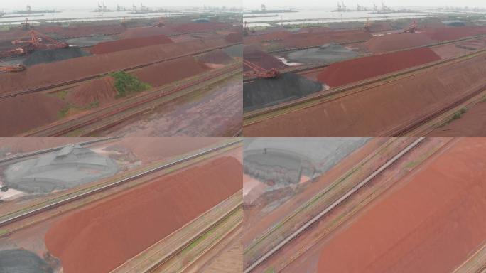 4K-Log-彩色的钢粉铁粉堆场