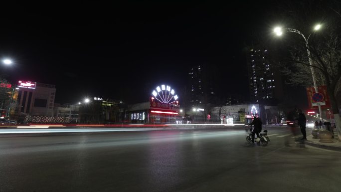 阳曲夜景车流延时