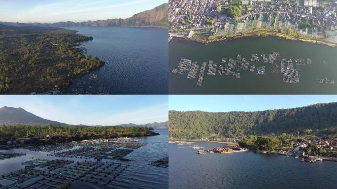 4k巴厘岛火山景区航拍