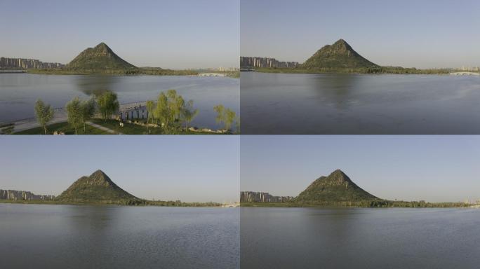 4K-log原素材-济南华山风景区航拍