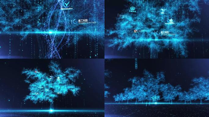 【大气】最新震撼三维科技树展示AE模板