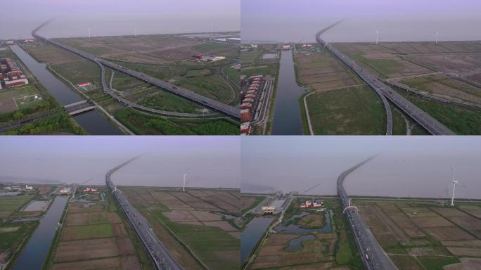 4K原素材-上海临港新片区地标S2高速