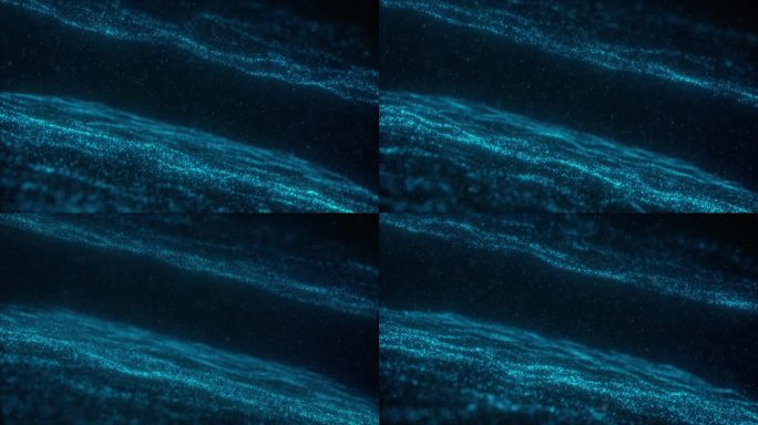 3大气蓝色粒子梦幻唯美波浪动态舞台背景