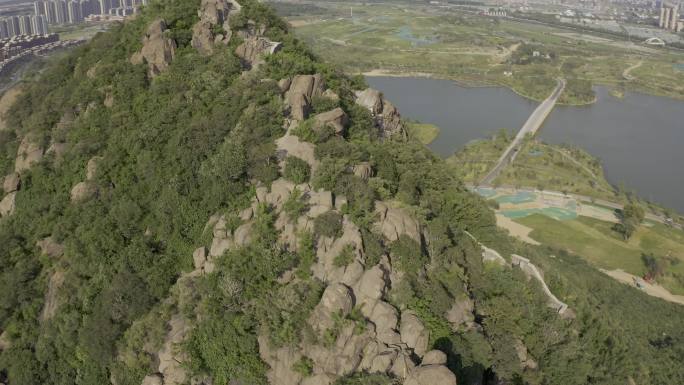 4K-log原素材-济南华山景区航拍