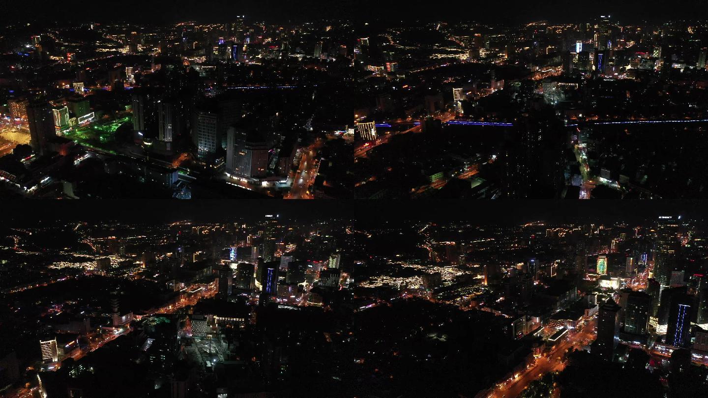 航拍徐州城市夜景