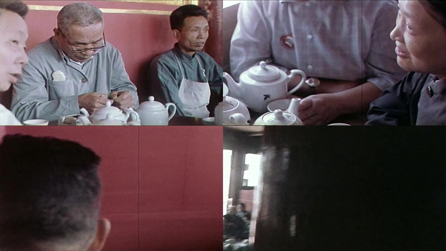 70年代上海市民喝早茶生活
