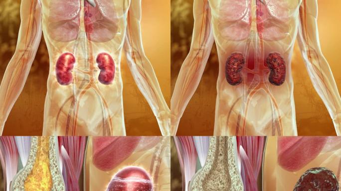 人体肾脏医疗三维素材