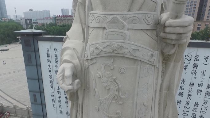 秦始皇雕像航拍