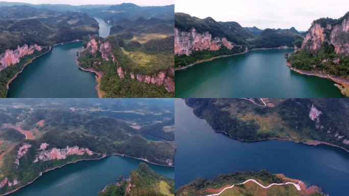 4k航拍长江三峡峡谷