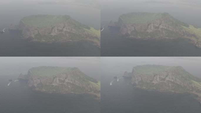 4K-log-海边火山航拍