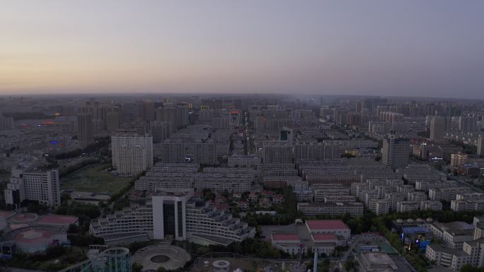 4K-log原素材-潍坊市府周边城市大景