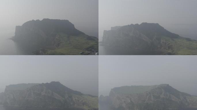 4K-log-海边的火山口山峰