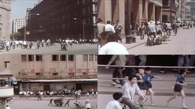 70年代上海街道行人场景