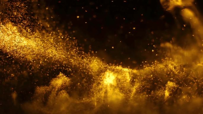 金色粒子飞舞视频