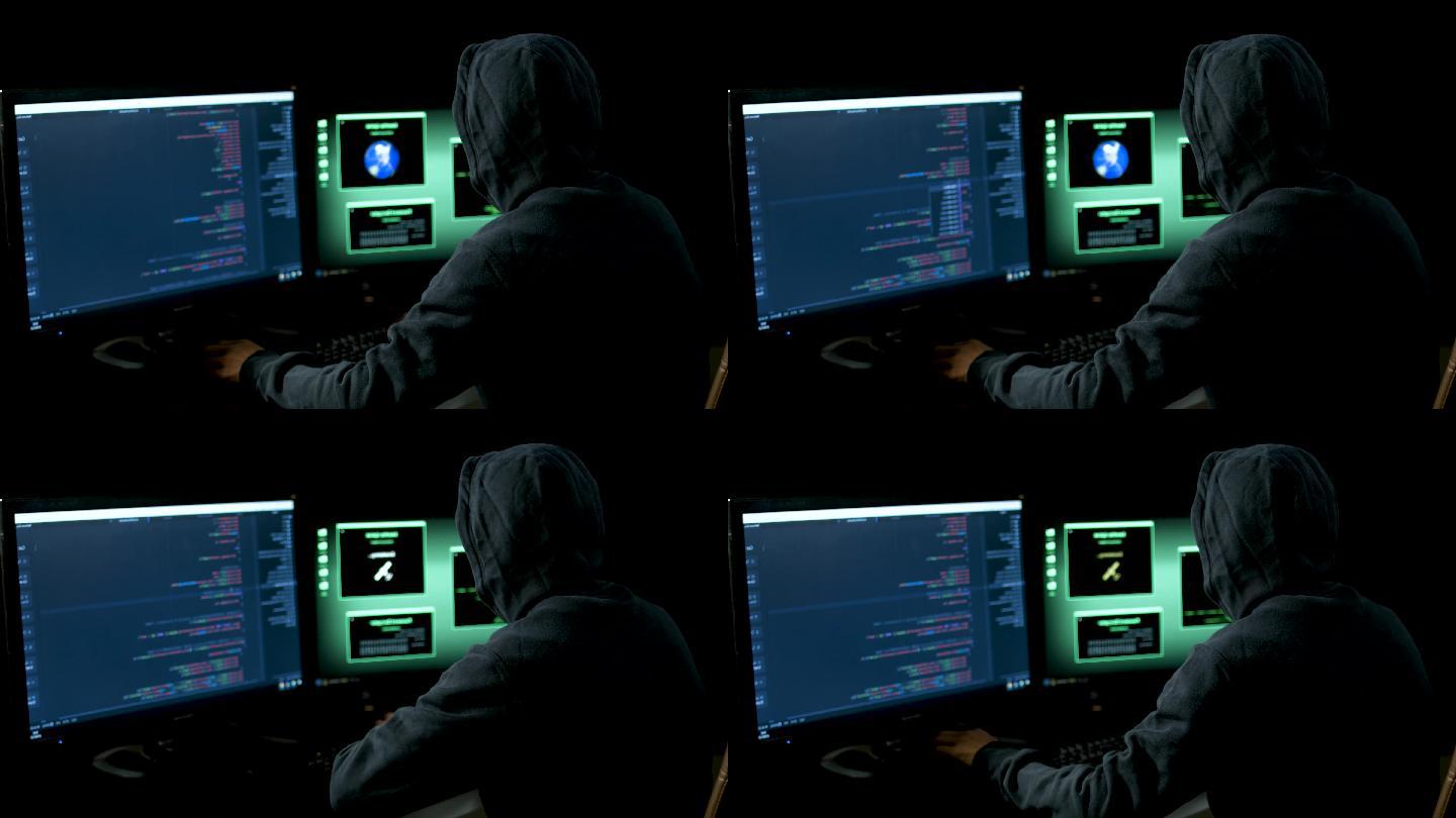 【4k】网络信息安全黑客远程窃取电脑数据