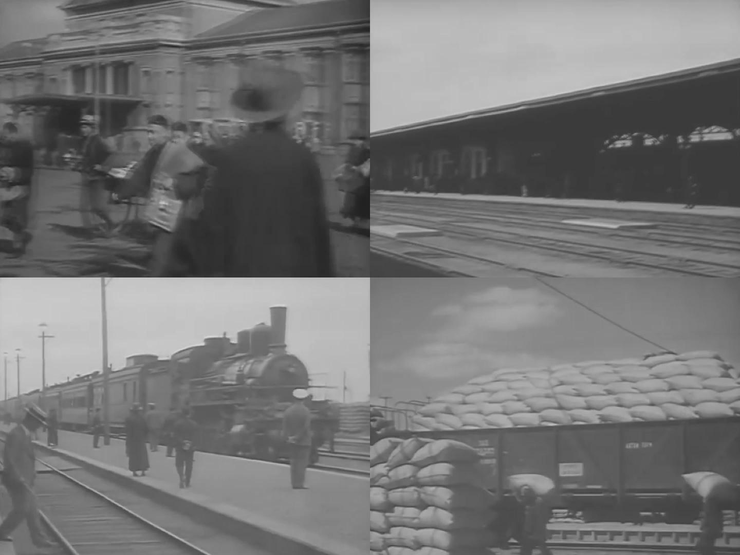 40年代东北火车站客运货运
