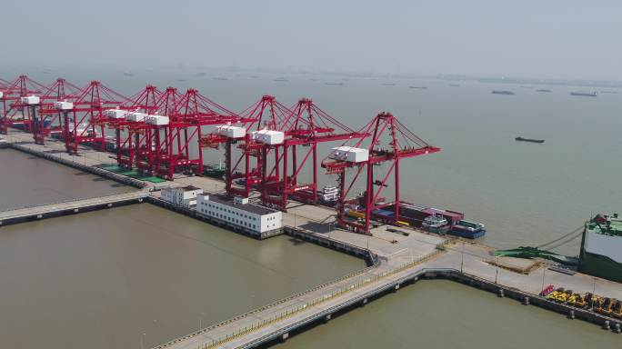 4K原素材-航拍上海自由贸易试验区
