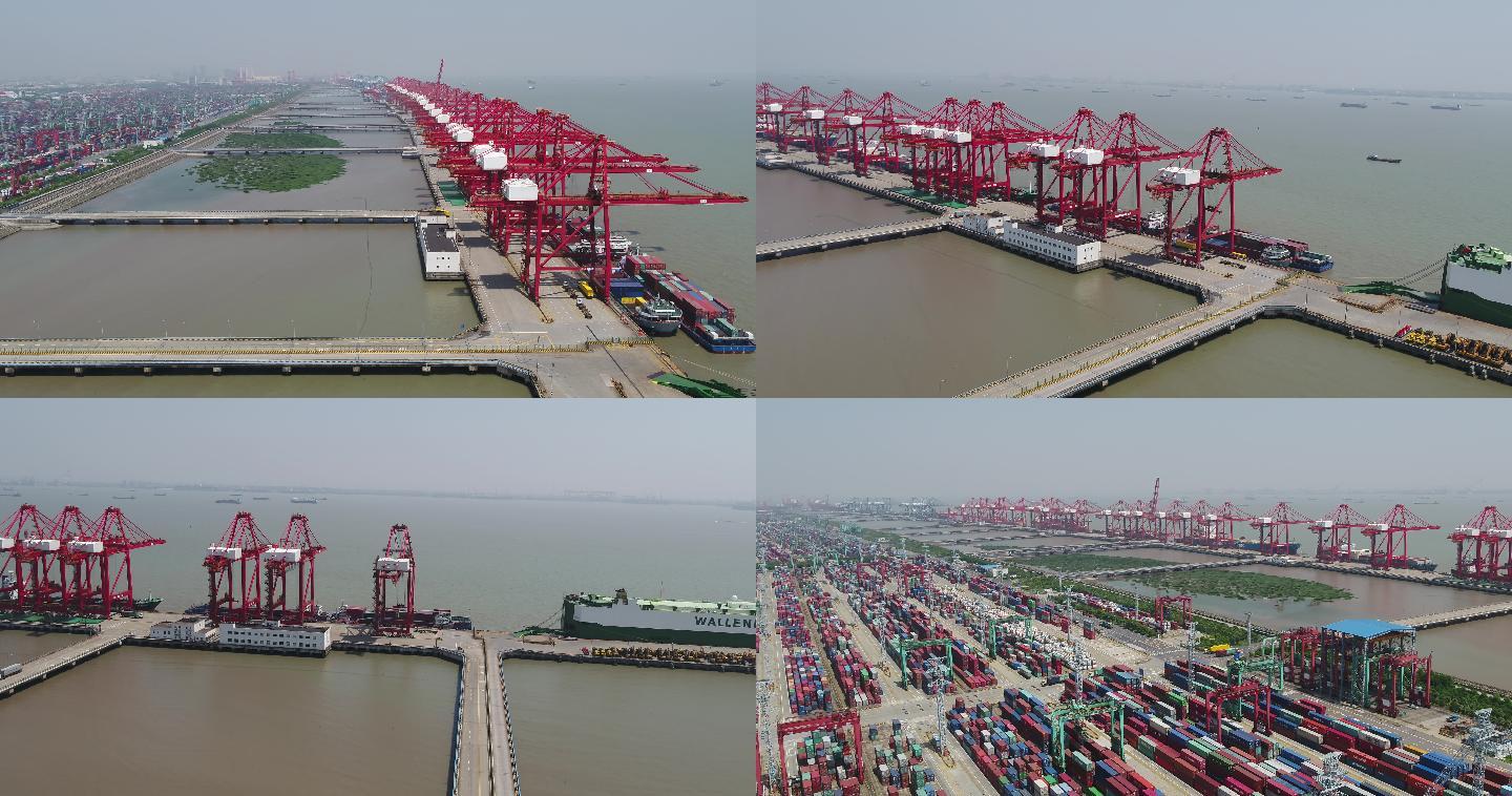 4K原素材-航拍上海自由贸易试验区