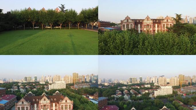 4K原素材-上海交通大学徐家汇校区图书馆