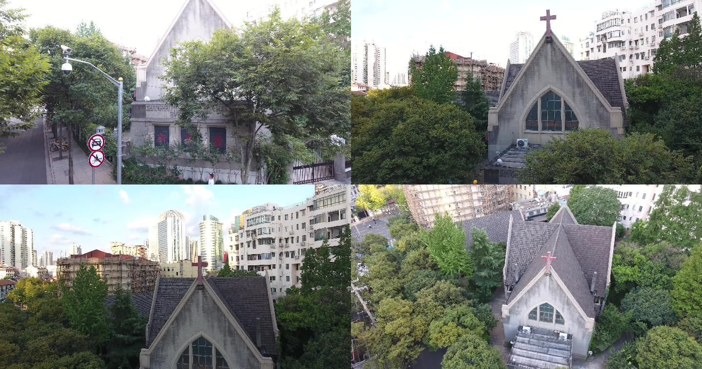 4K原素材-上海新恩堂基督教堂