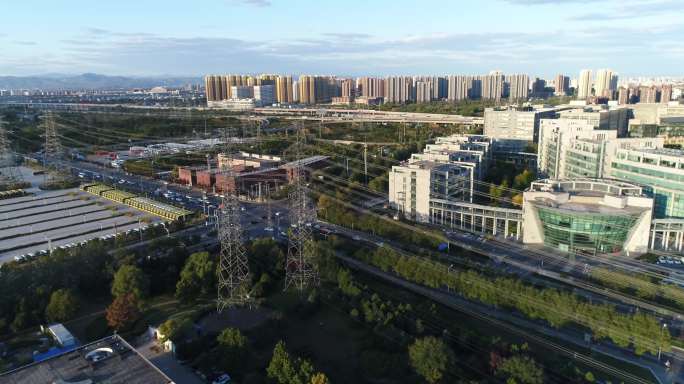 航拍北京地标中关村软件园